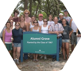 Students at Alumni Grove