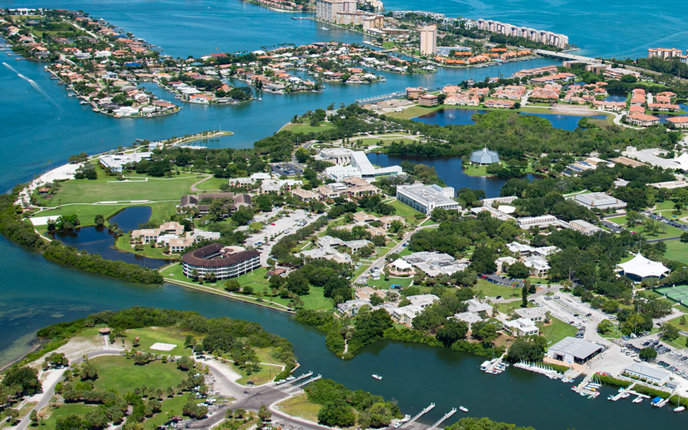 Aerial view of campus 2019