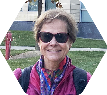 Karin Musier-Forsyth in sunglasses