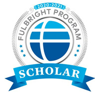 Badge titled "Fulbright Program Scholar"
