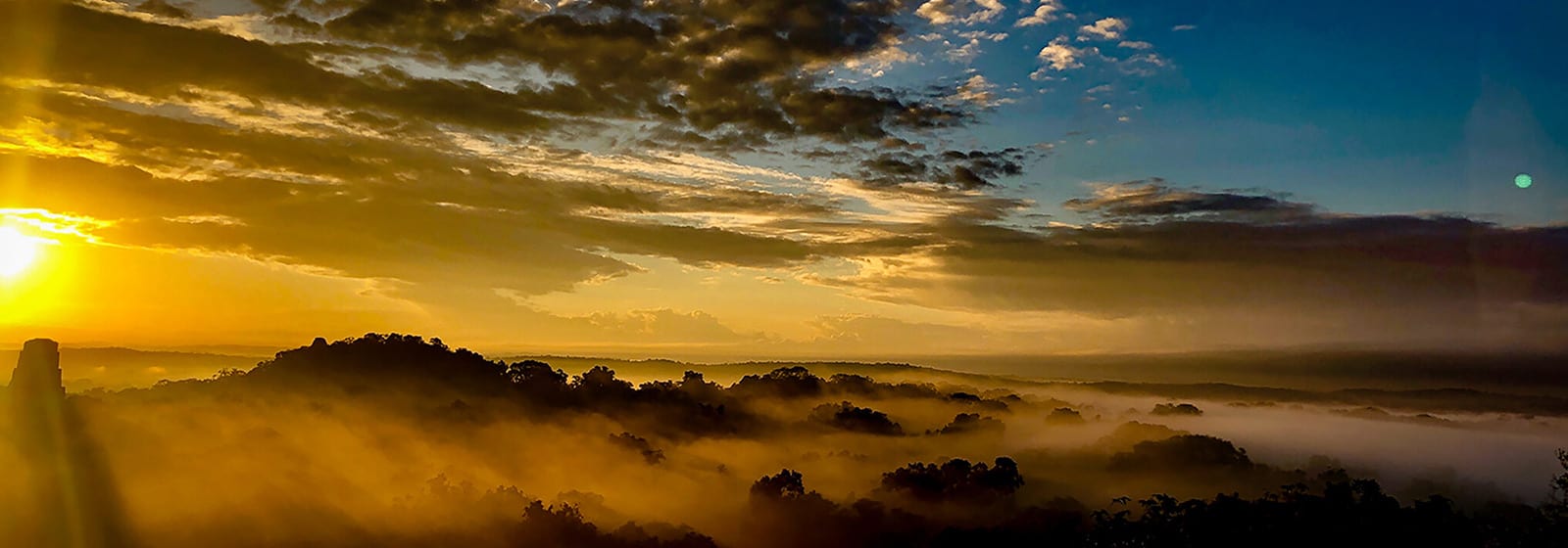 Sunrise at temple in Guatemala