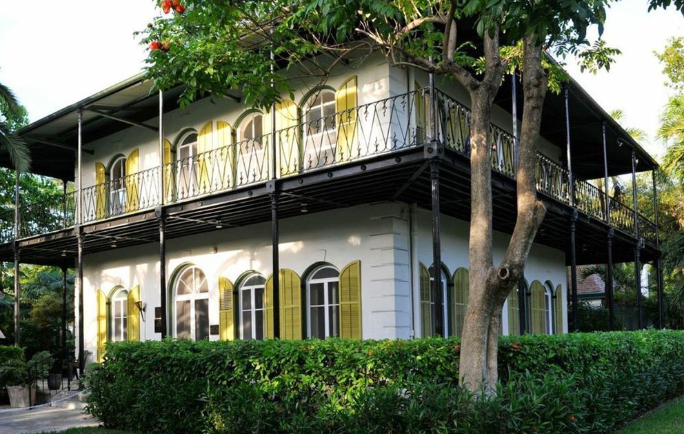 The outside of the Hemingway House in Key West