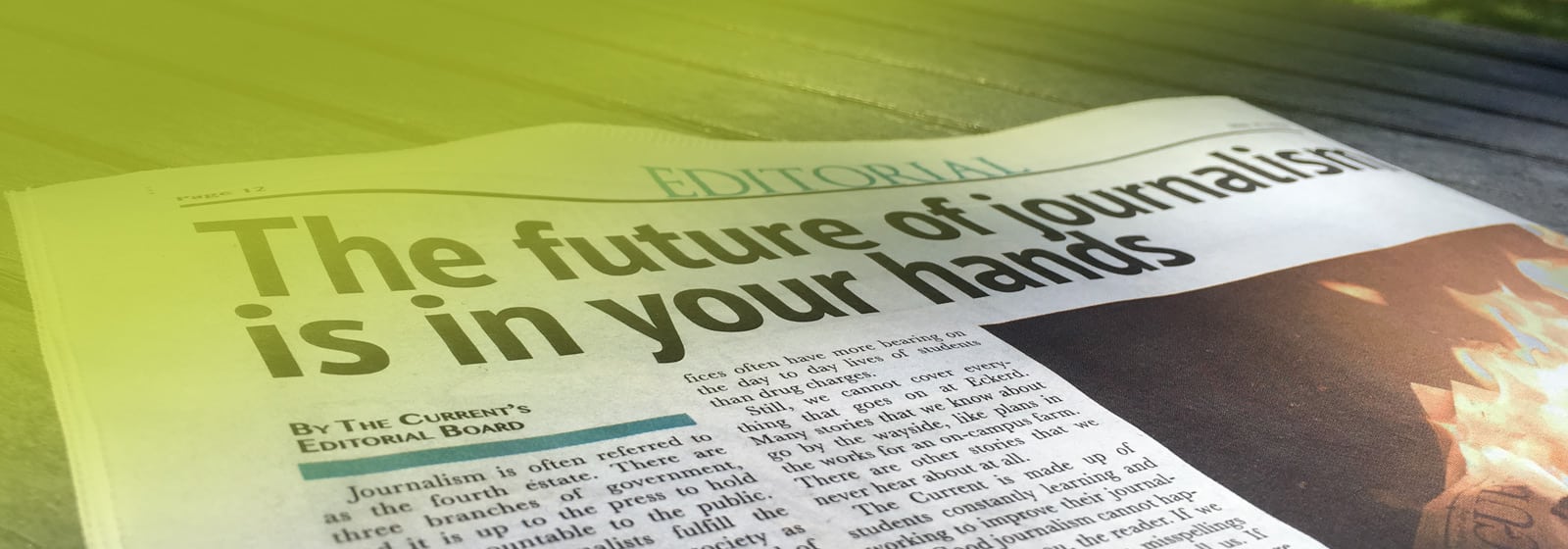Opinion article in The Current, student newspaper at Eckerd College