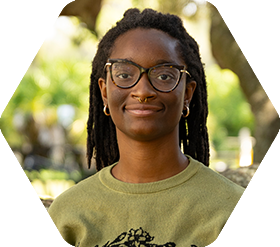 Student wearing glasses