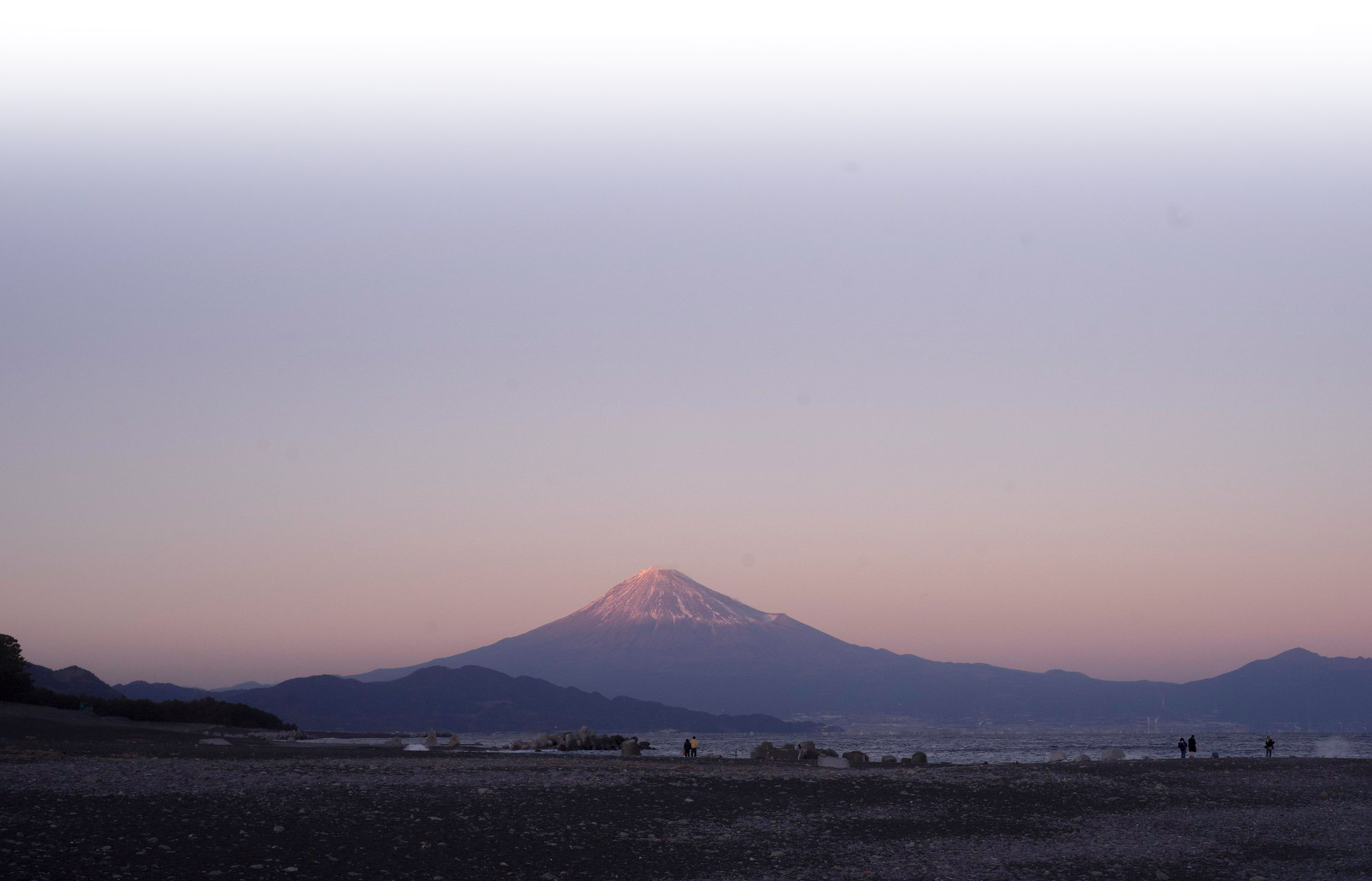 Long distance view of Mount Fuji