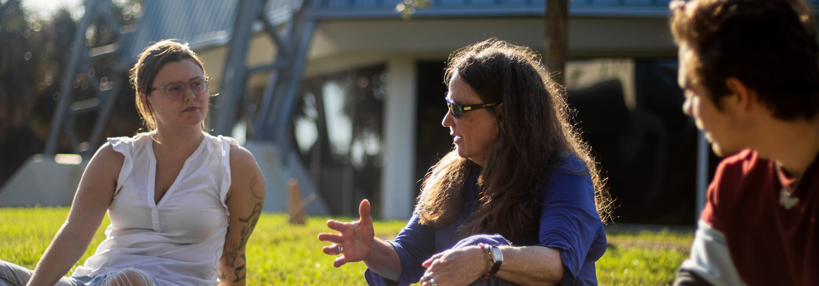Women's and Gender Studies professor teaches outside