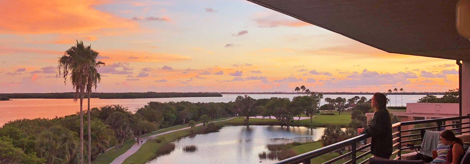 Sunset view from Omega