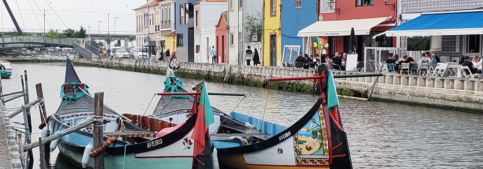 Boats along river