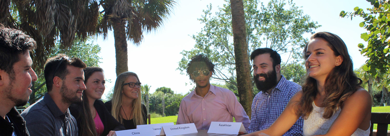 Students in International Relations and Global Affairs class conduct mock UN meeting