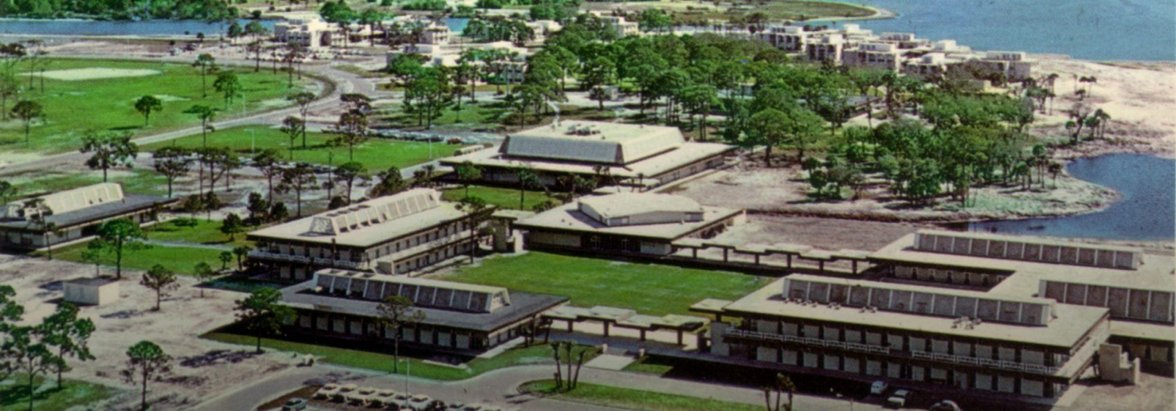 An old aerial view of Florida Presbyterian College