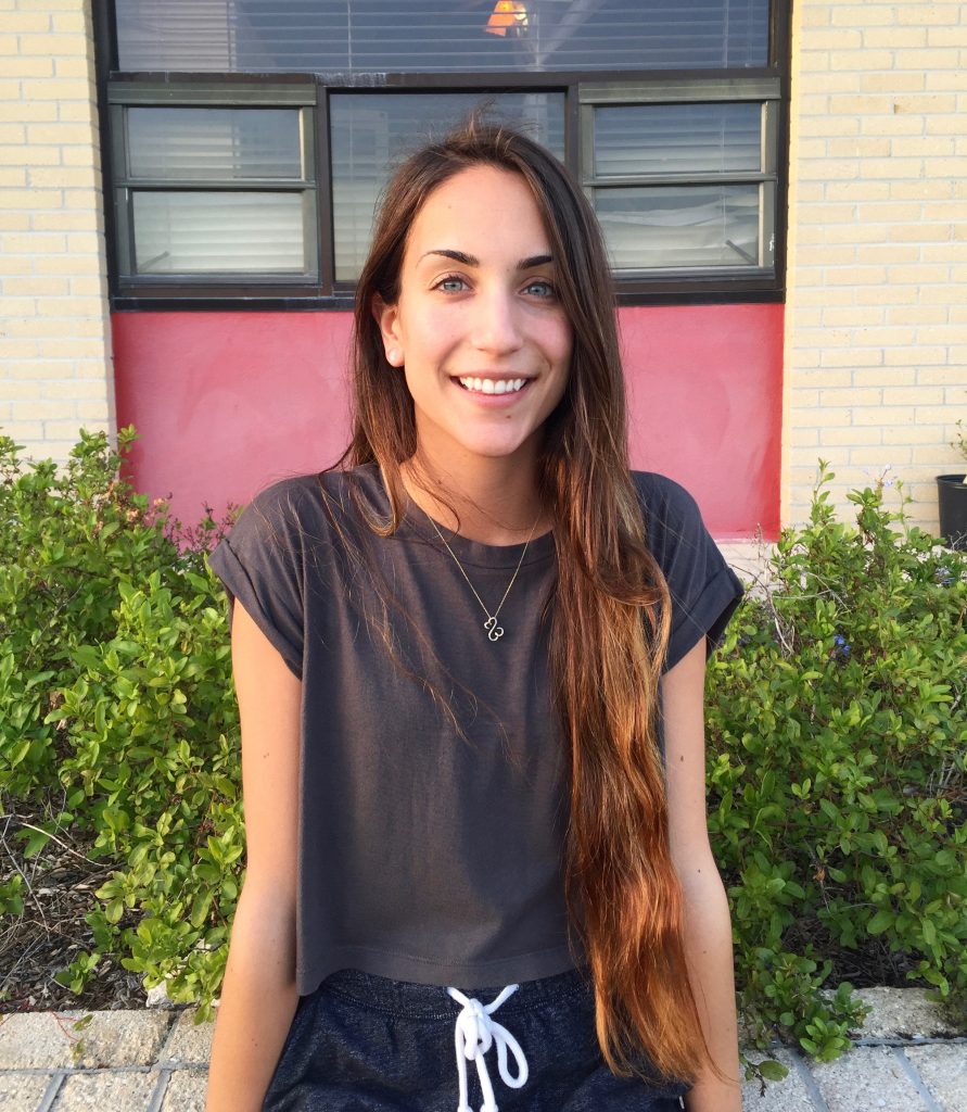 Clara Guillem poses outside Eckerd dorms