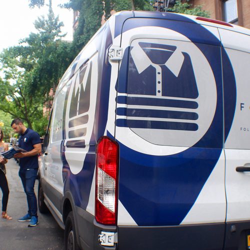 A Folded company van in New York City