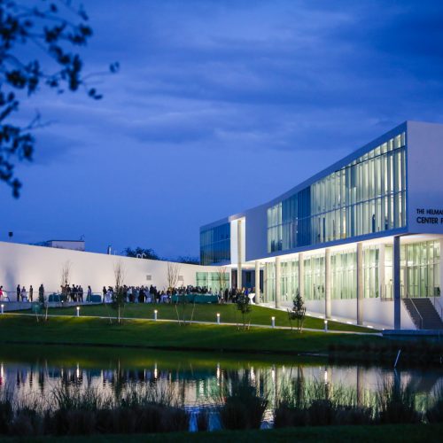 Center for Visual Arts viewed from across Fox Pond