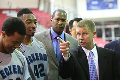 Coach Ryan giving instructions to his team