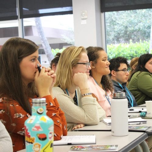 Eckerd students in classroom for a Sophomore Summit breakout session