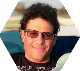 Professor Angulo-Valdes wearing sunglasses