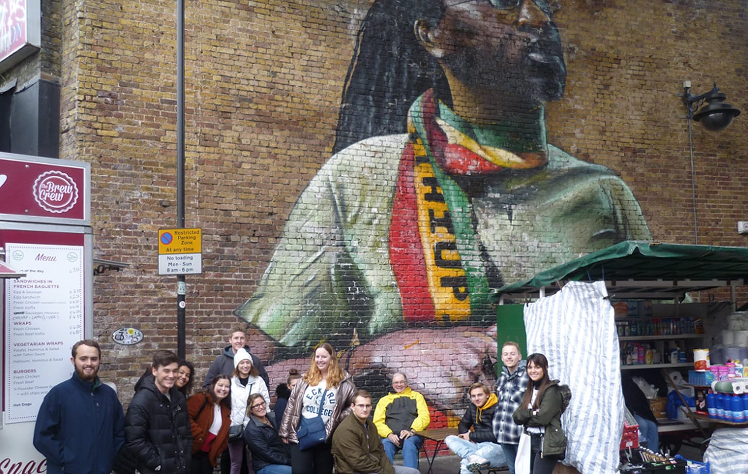 Professor Hamilton takes students to Brixton Market in London