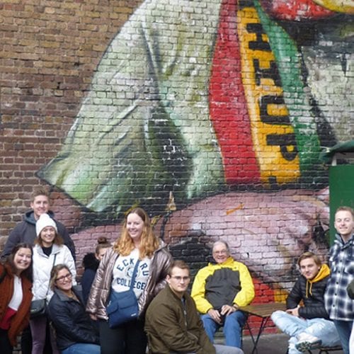 Professor Hamilton takes students to Brixton Market in London