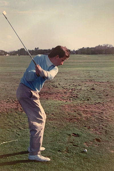 Matt McDermott playing golf in St. Petersburg
