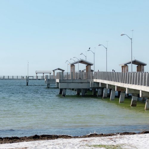 Fort De Soto fishing pier on the Gulf of Mexico
