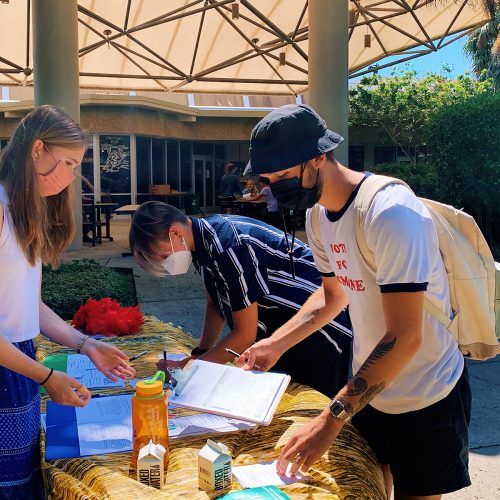 Eckerd College students register to vote