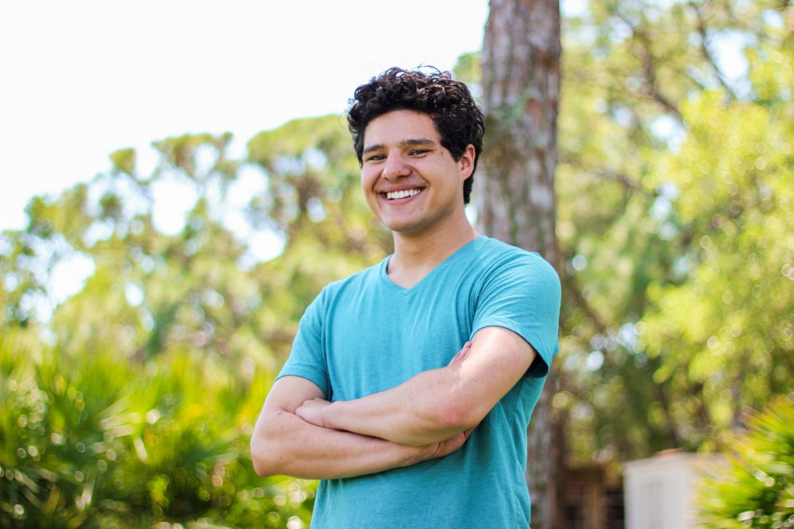 Eckerd student standing outdors