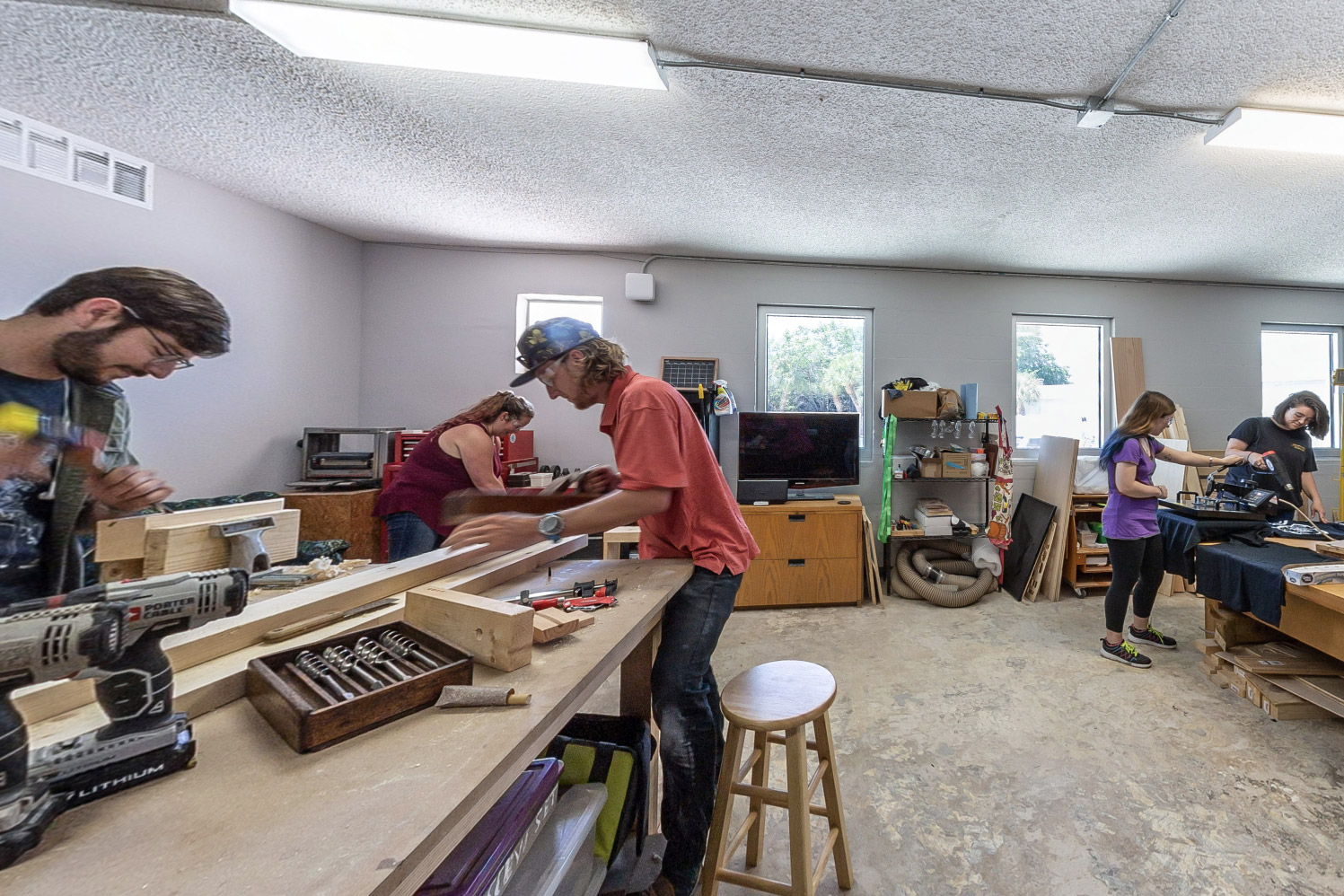 Students manufacture things in the MakerSpace at Eckerd College
