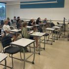 Students in a classroom.