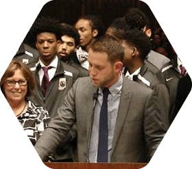 Political Science graduate Blake Johnson '09