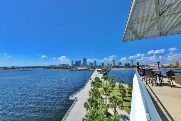 View from the new pier back towards the City of St. Petersburg