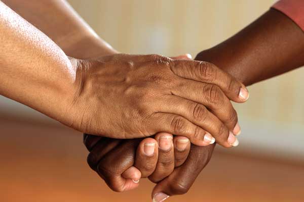 People holding hands