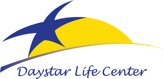 Star over a sun with text "Daystar Life Center"