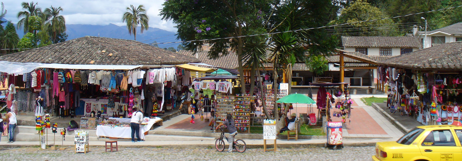 Street shops in Ecuador