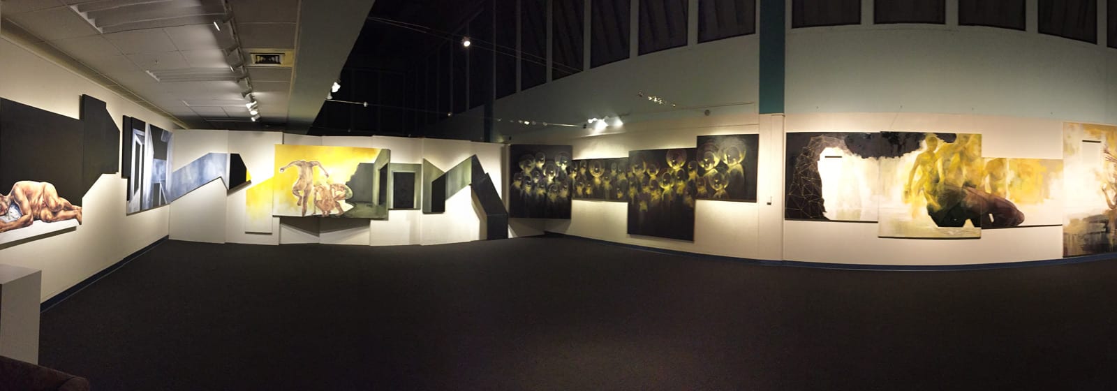 Exhibition of visual arts paintings in Cobb Gallery