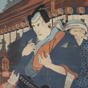 Utagawa Kuniyoshi, Street Drama, ukiyo-e woodblock, 19th c.