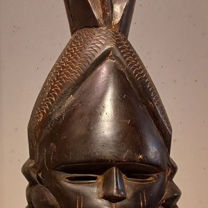 African mask (Mende), wood (20th c)