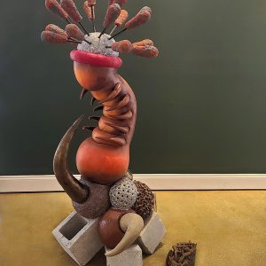 Tony Baker, In Between, ceramic, brick and rebar