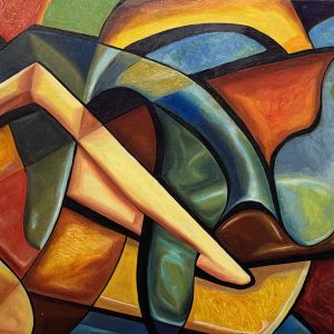 Felix Conrad Schwarz, Labyrinth, oil on masonite (n.d.)