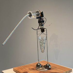 Edgar Baker '25. 'Pogo', metal, plastic and glass, 2025 Edgar Baker '25. 'Pogo', metal, plastic and glass, 2025