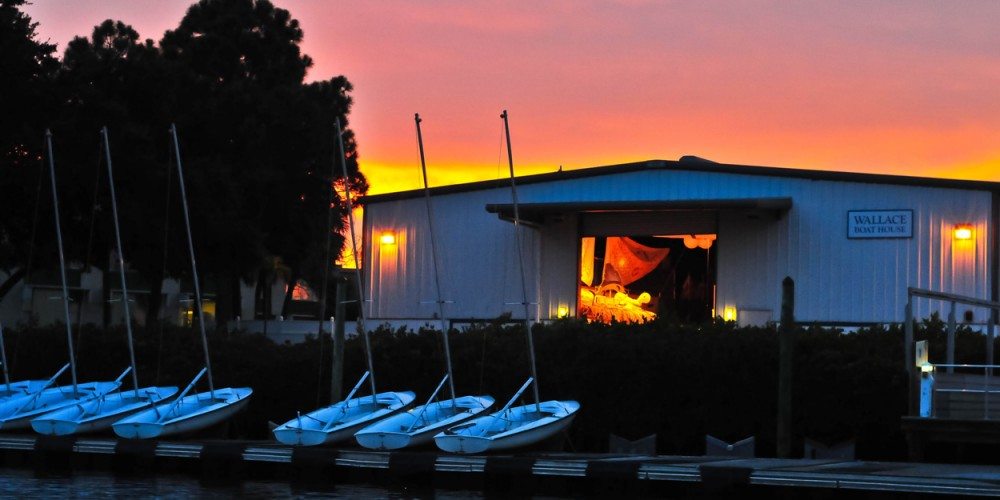 Wallace Boathouse at sunset