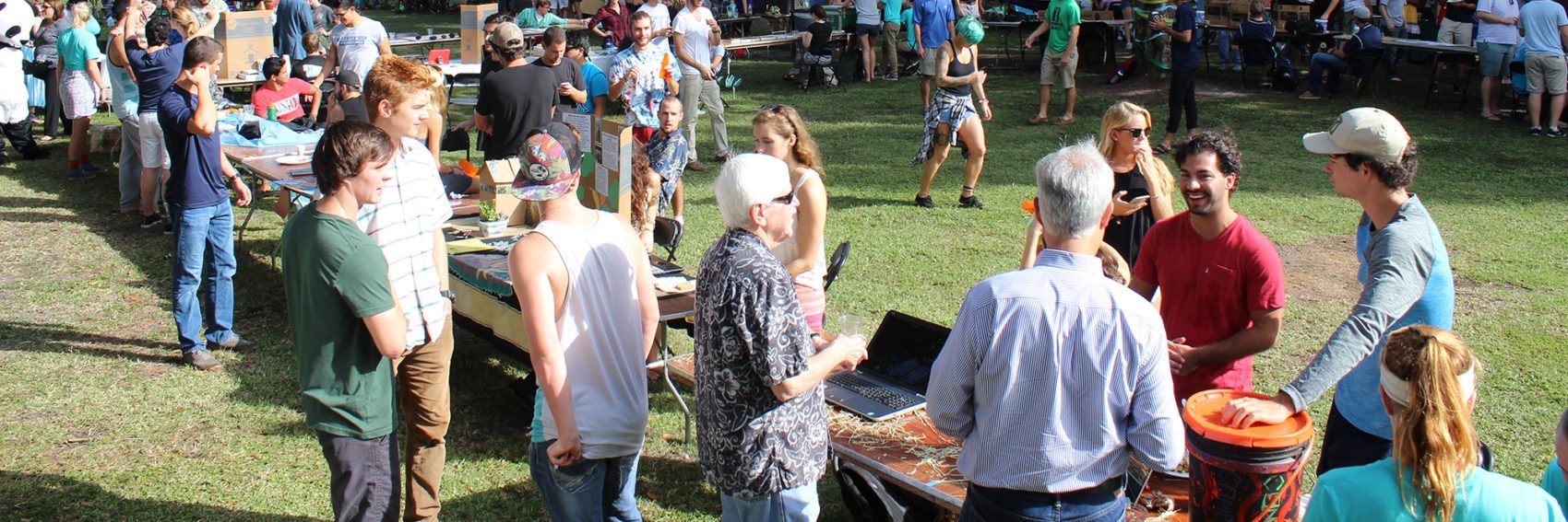 Seniors presenting senior capstone projects