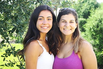 Peer mentors Margaret Catrambone '18 and Natalia McKay '18