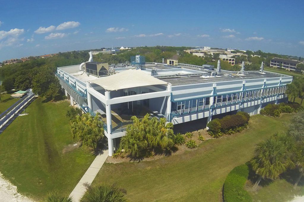 Aerial view of marine science building